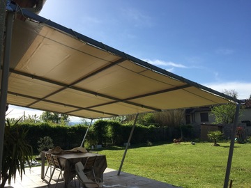 bâche fixe sur mesure pour pergola existante